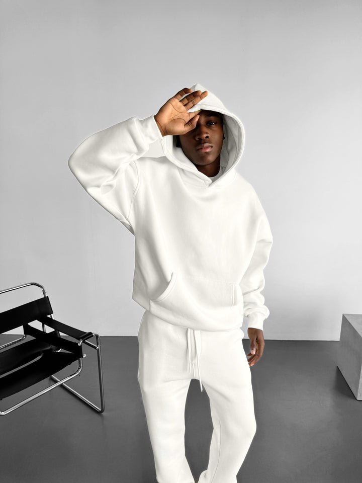 Oversize Basic Hoodie - White