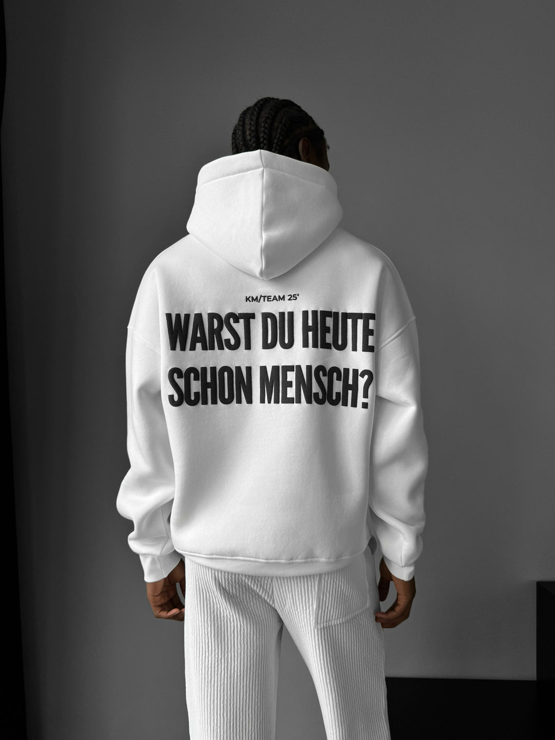 Oversize Mensch Hoodie - White