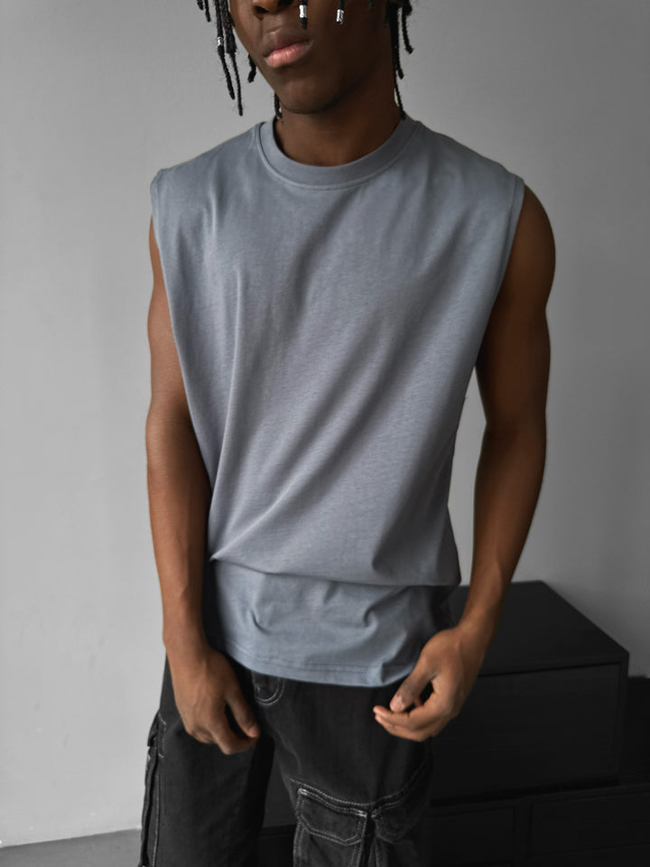 Oversize Basic Tanktop - Stormy Weather