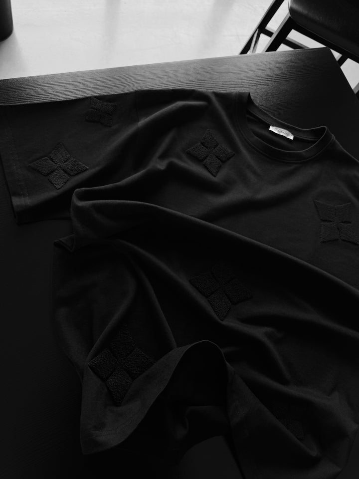 Oversize Detailed T-Shirt - Black