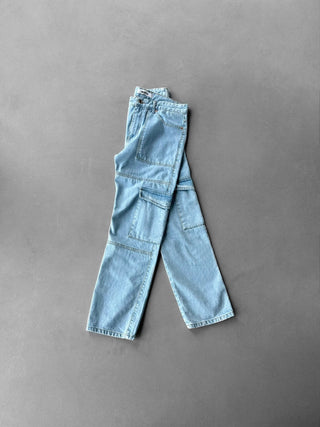 Loose Fit Vintage Cargo Jean - Blue