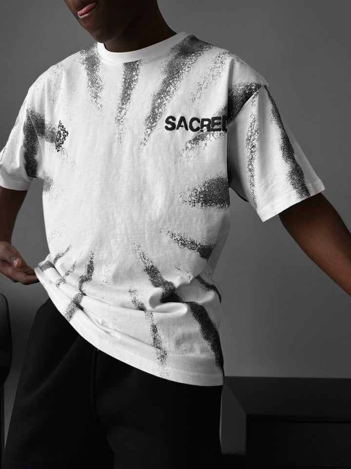 Oversize 'Sacred' T-Shirt - Ecru