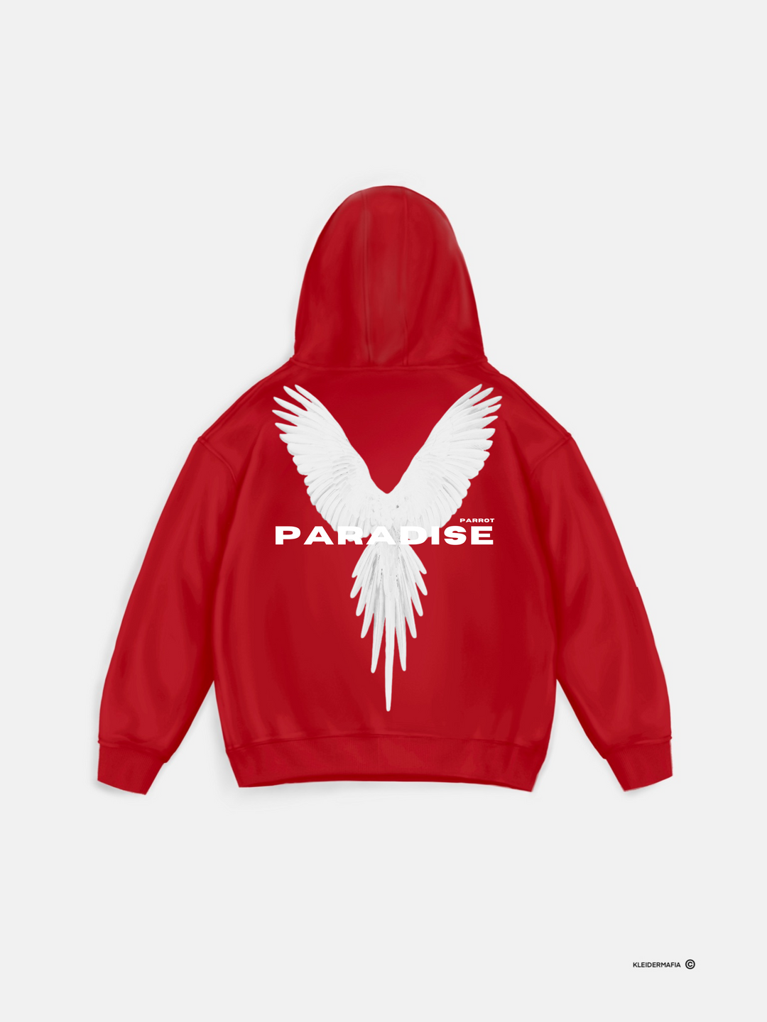 Oversize Parrot Hoodie - Red