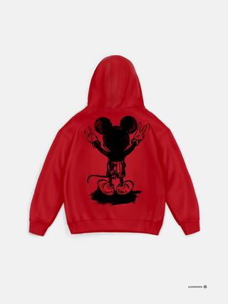 Oversize Mouse Hoodie - Red