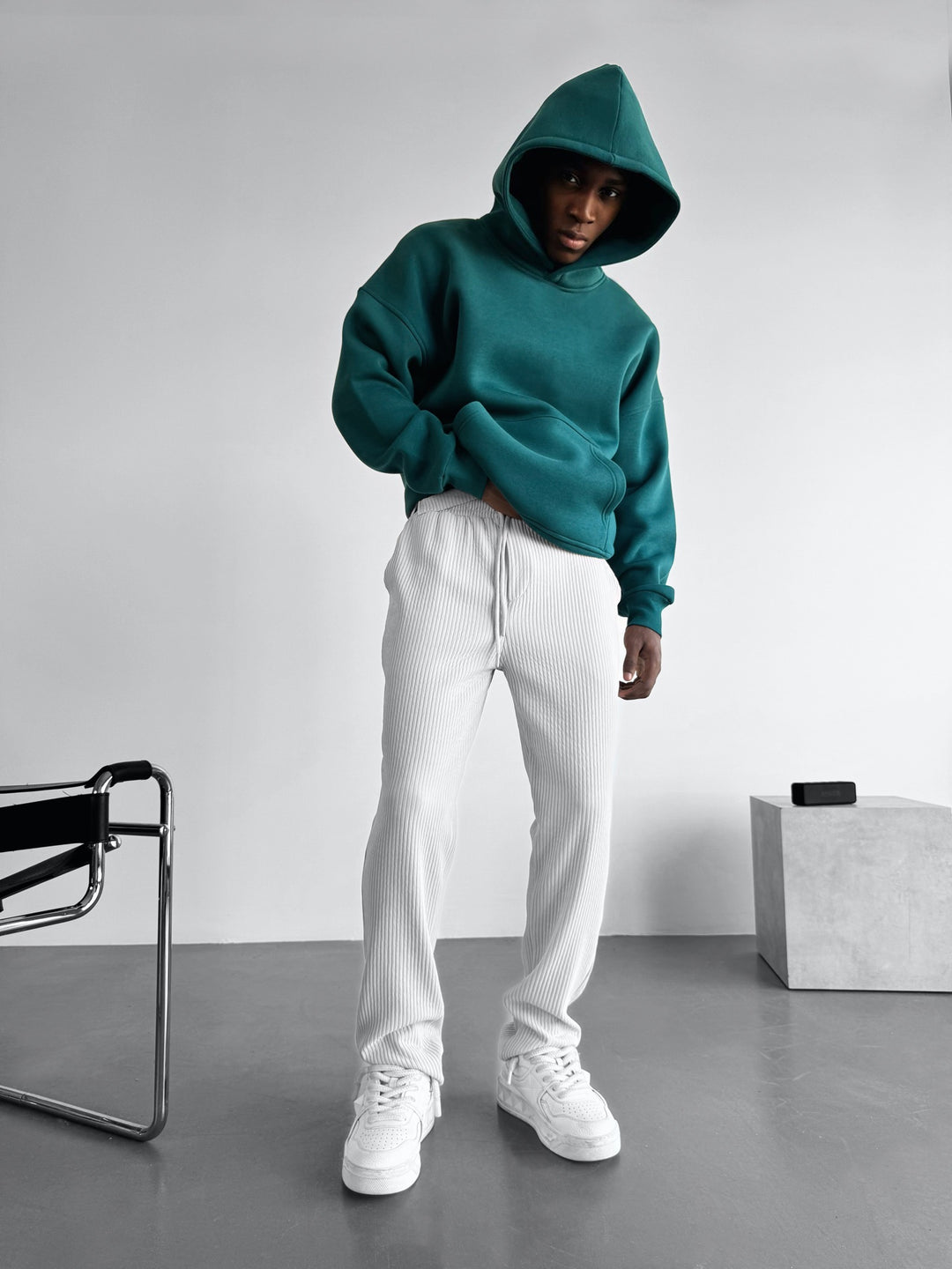 Oversize Basic Hoodie - Sea Moss