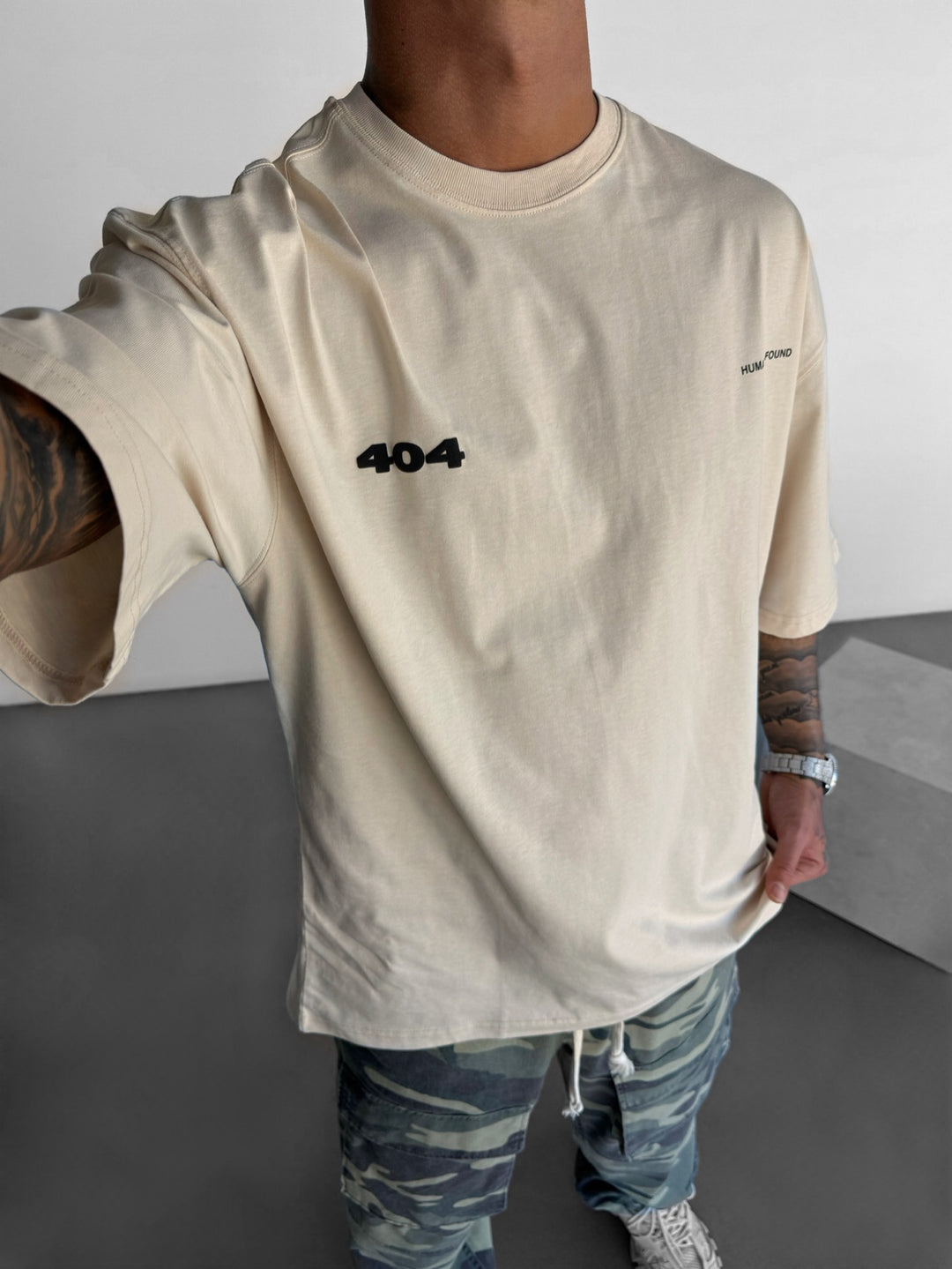 Oversize 404 T-shirt - Beige