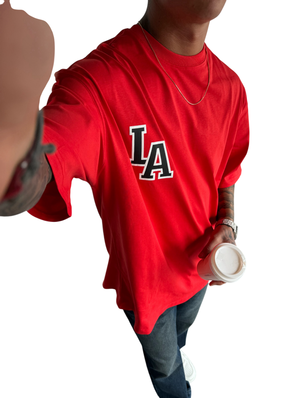 Oversize L.A T-shirt - Red