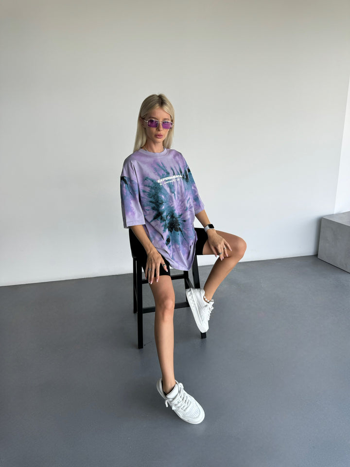 Oversize Experimental T-shirt - Lila