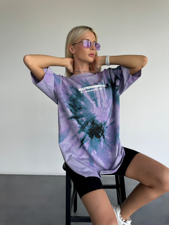 Oversize Experimental T-shirt - Lila