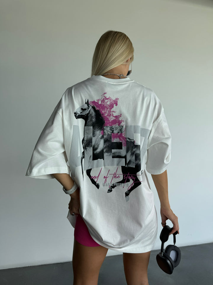 Oversize Alert T-Shirt- White