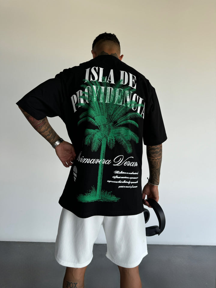 Oversize Isla de Providencia T-Shirt - Black