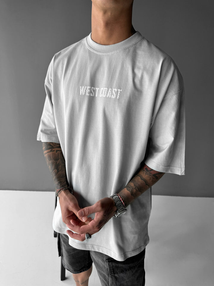 Oversize West Coast T-shirt - Grey