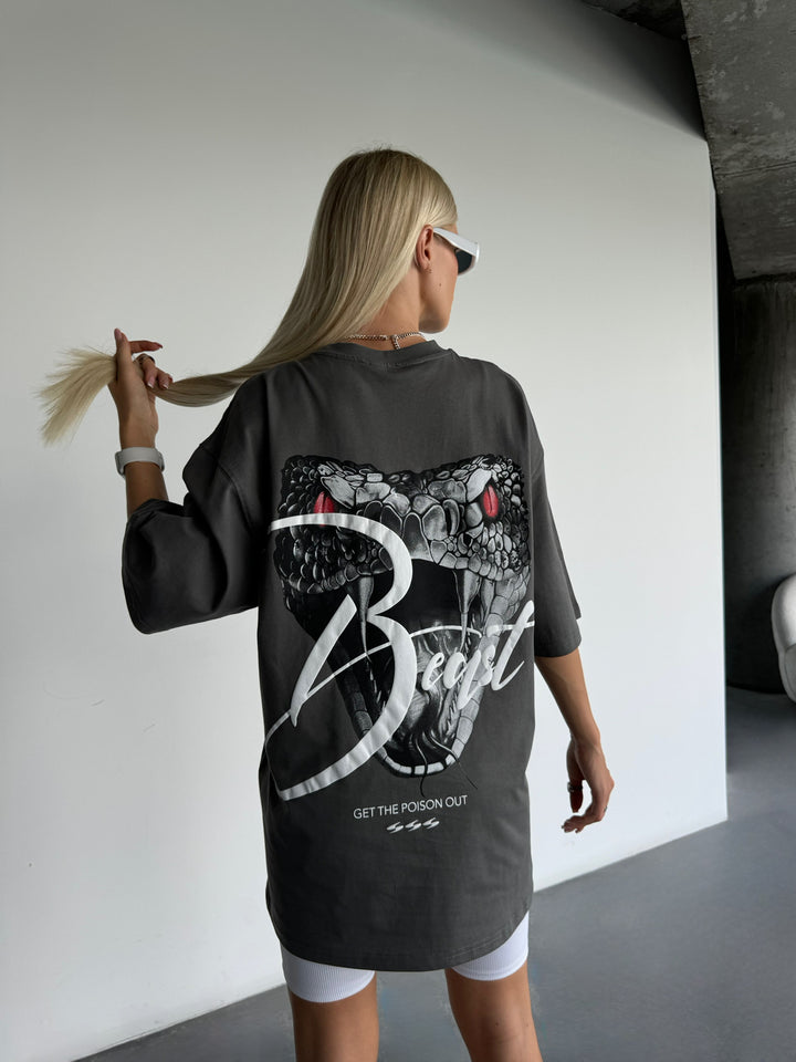 Oversize Beast T-Shirt - Anthracite