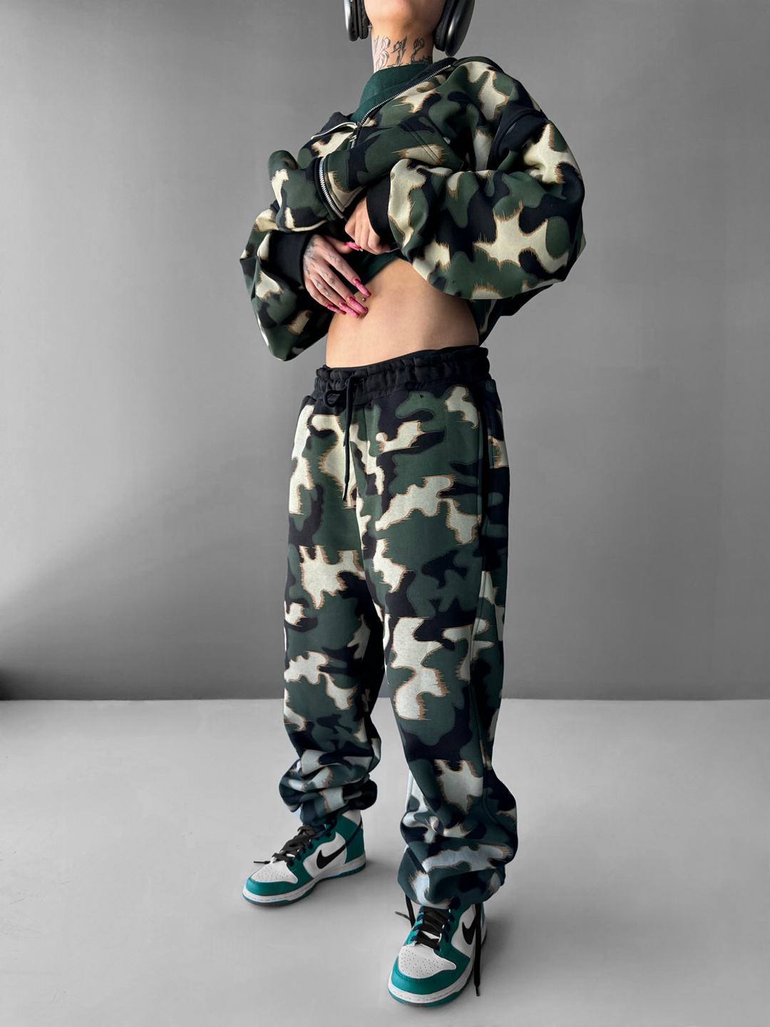 Camouflage Sweatpants - Khaki