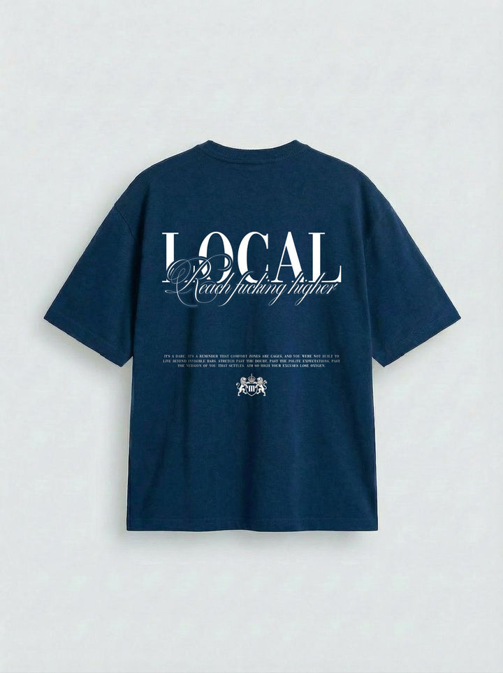 Oversize Local T-shirt - Navy Peony