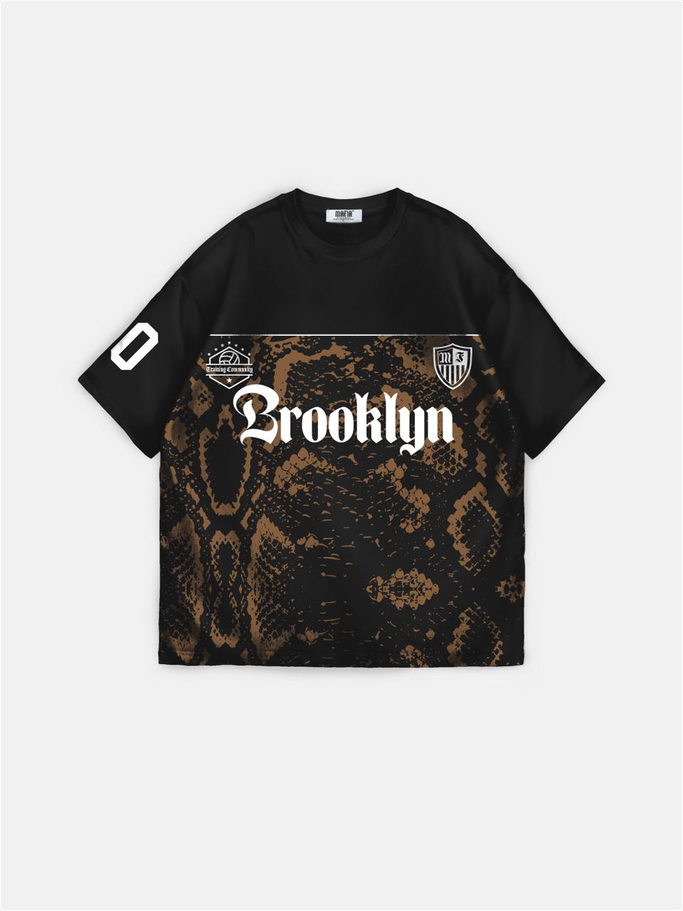 Oversize Brooklyn T-shirt - Black and Brown