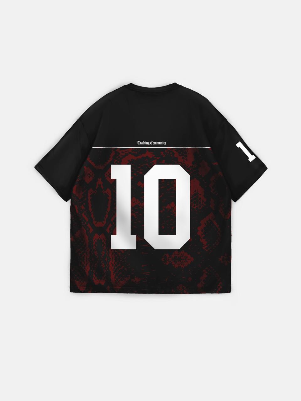 Oversize Brooklyn T-shirt - Black and Bordeaux