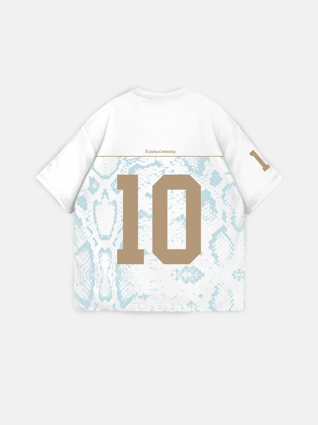 Oversize Brooklyn T-shirt - Ecru and Turquoise