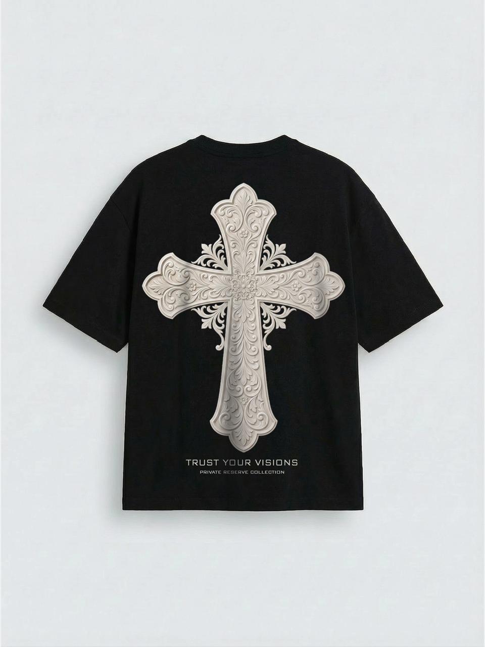Oversize Cross T-shirt - Black