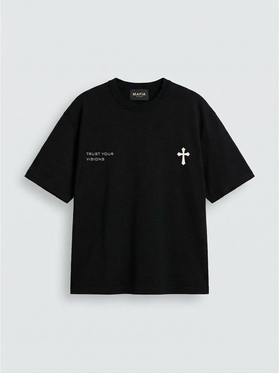 Oversize Cross T-shirt - Black