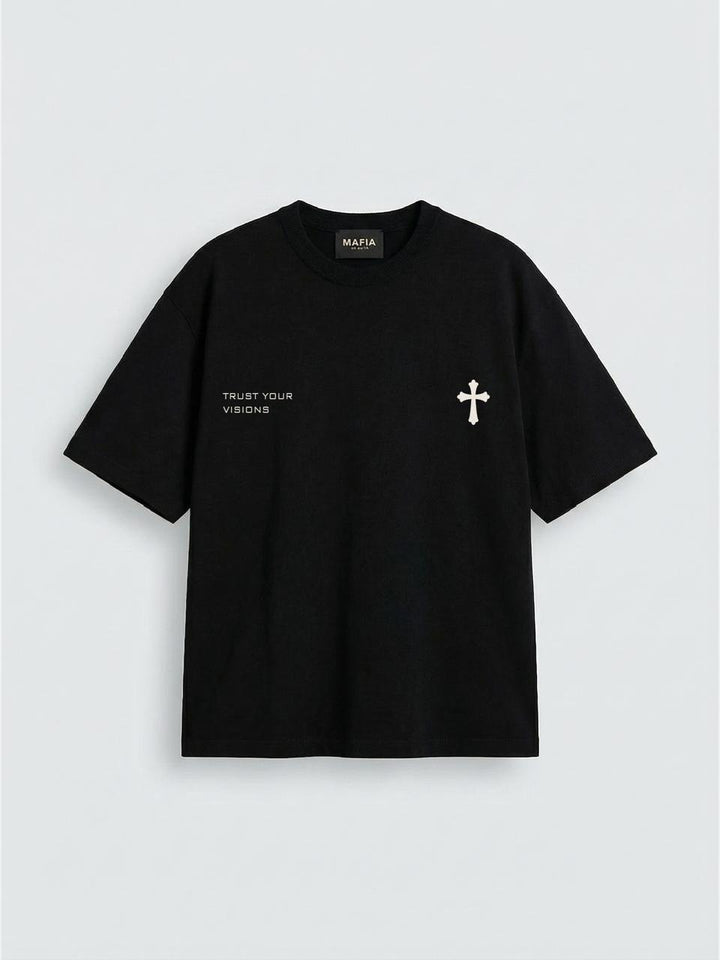 Oversize Cross T-shirt - Black