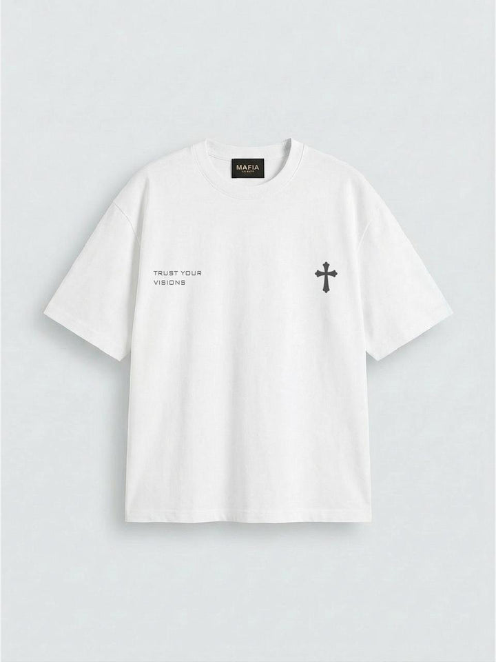 Oversize Cross T-shirt - Ecru