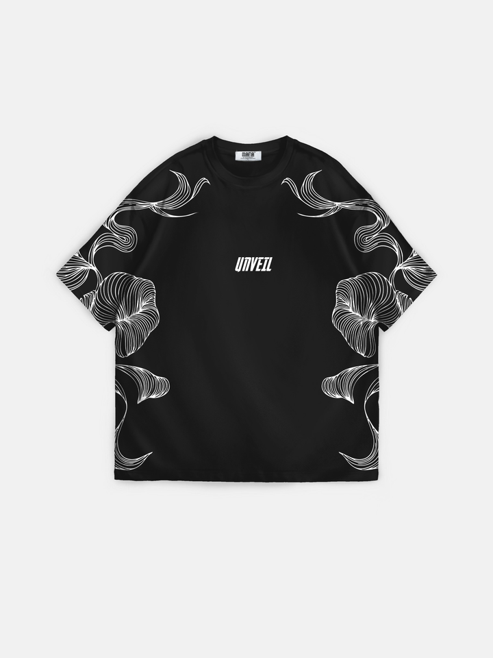 Oversize 'Unveil' T-Shirt - Black