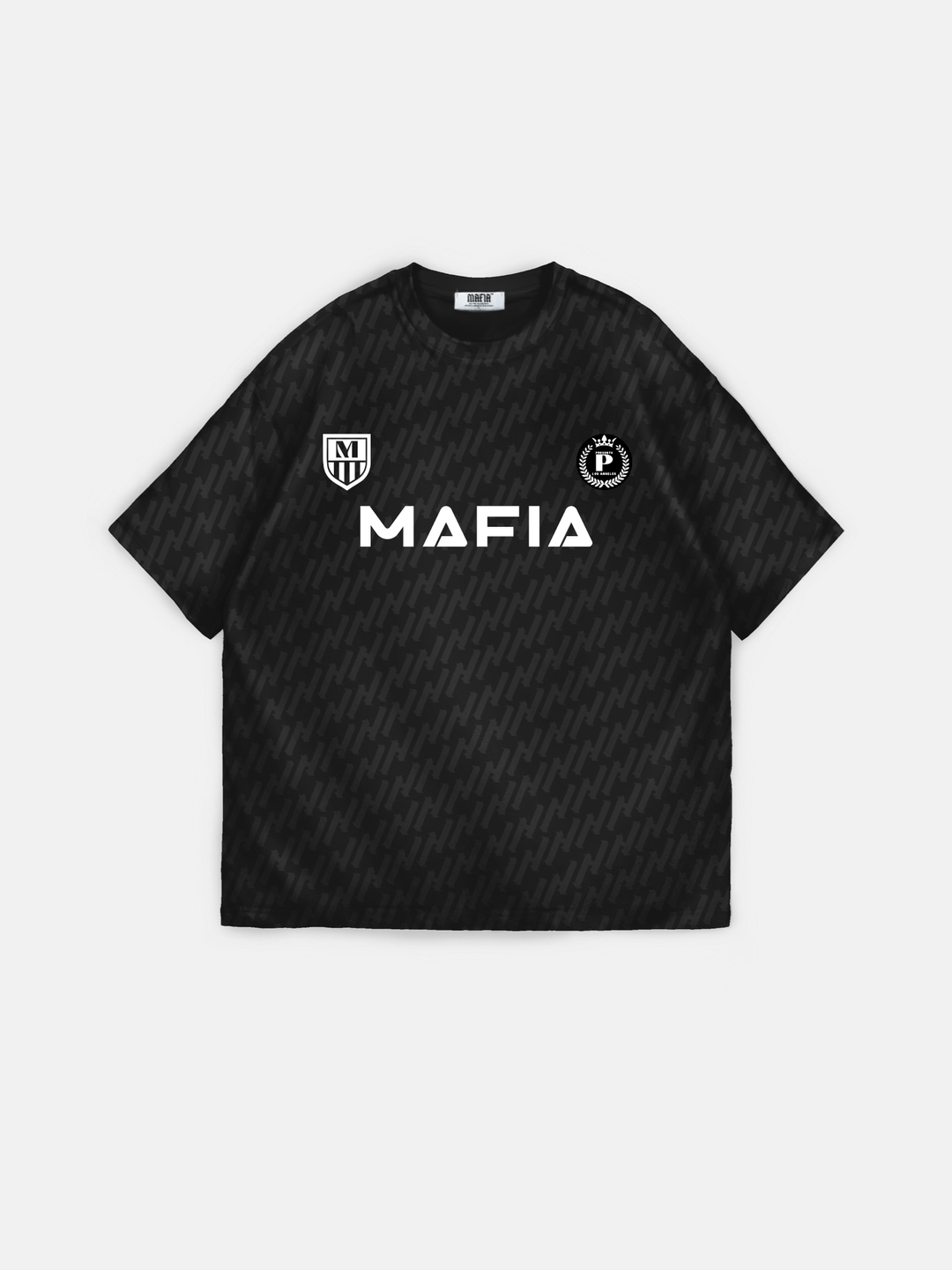 Oversize Mafia Trikot T-Shirt - Black