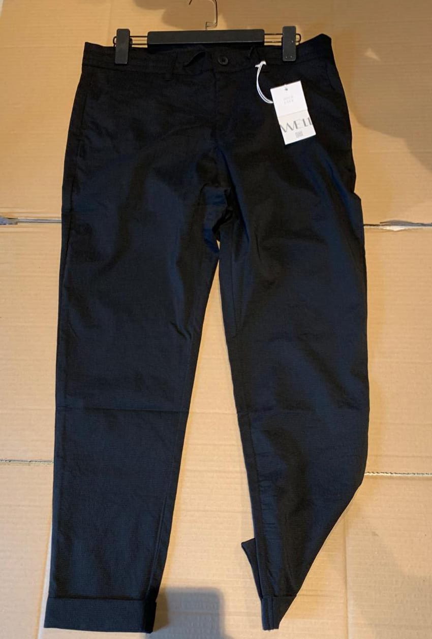 Straight Detail Trousers - Black