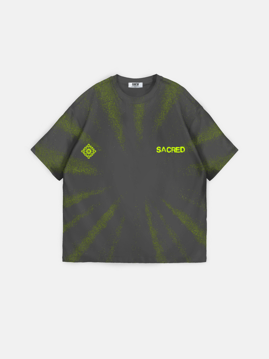 Oversize 'Sacred' T-Shirt - Anthracite