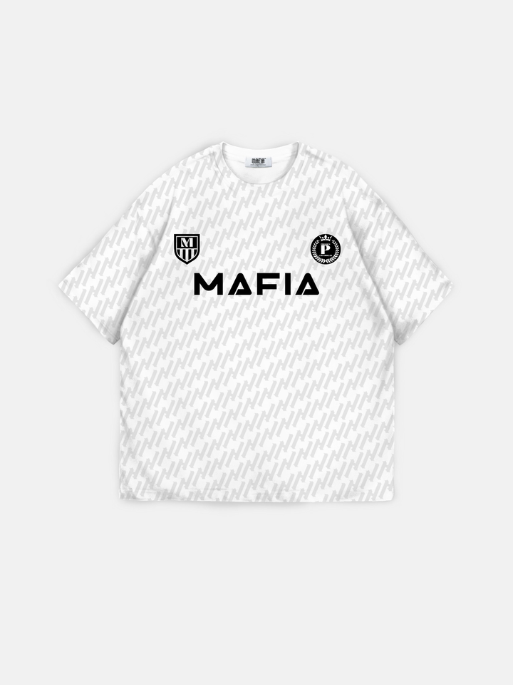 Oversize Mafia Trikot T-Shirt - White