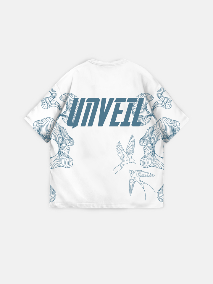 Oversize 'Unveil' T-Shirt - Ecru