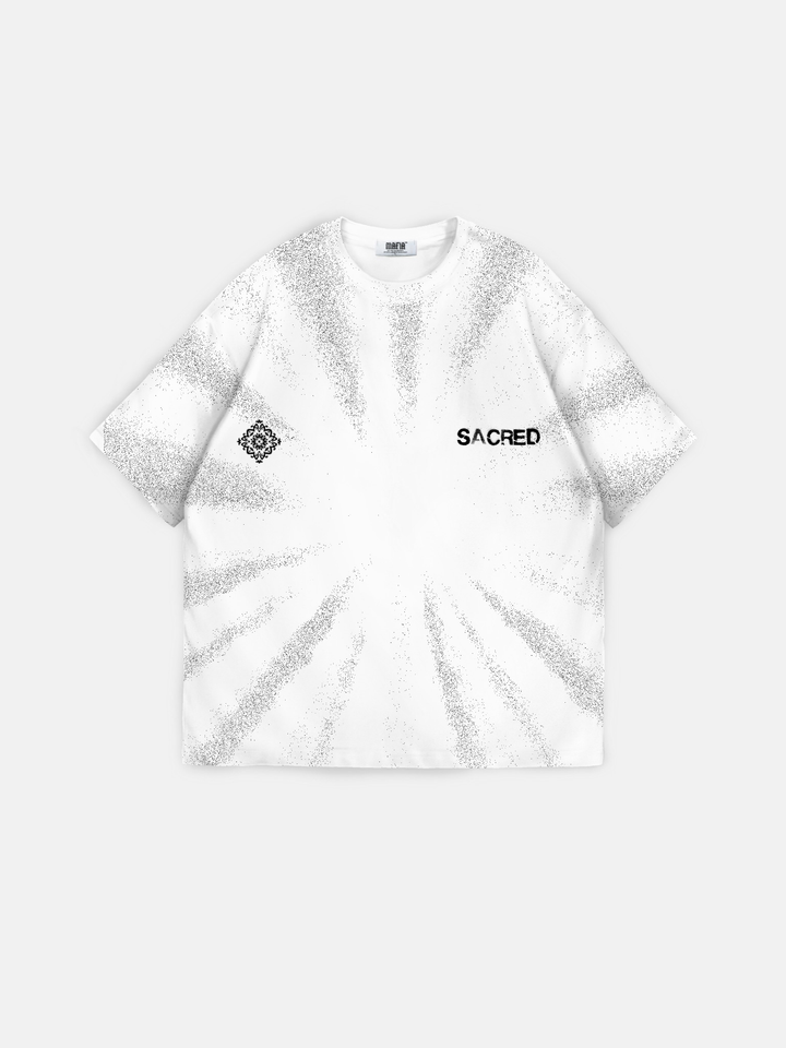 Oversize 'Sacred' T-Shirt - Ecru