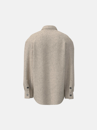 Oversize Fleece Shirt - Beige