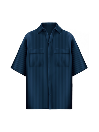 Oversize Pocket Cord Shirt - Indigo