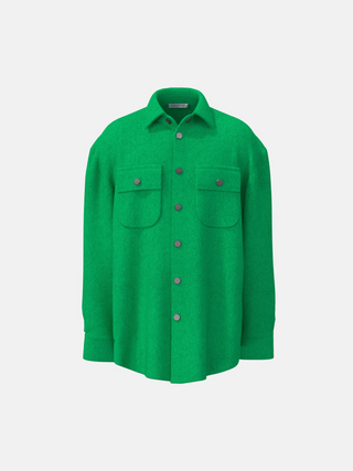 Oversize Fleece Shirt - Green