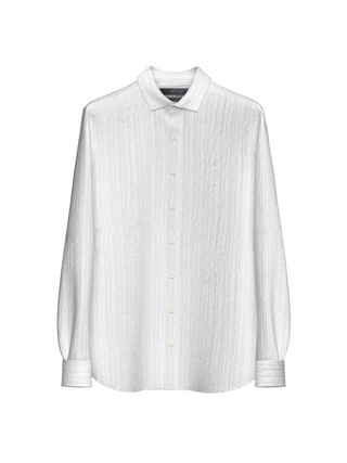 Oversize Pattern Shirt - White