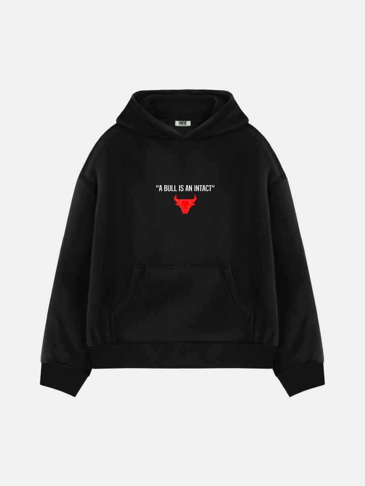 Oversize Bull Hoodie - Black and Red