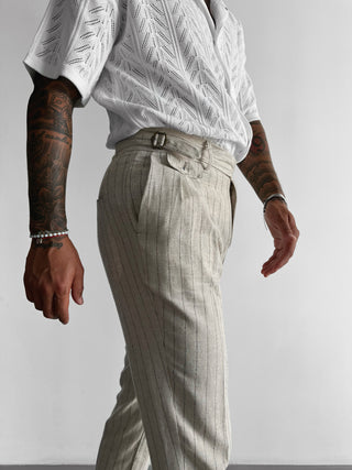 Oversize Detail Knit Shirt - White