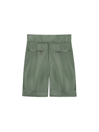 Loose Fit Detail Cloth Short - Light Green