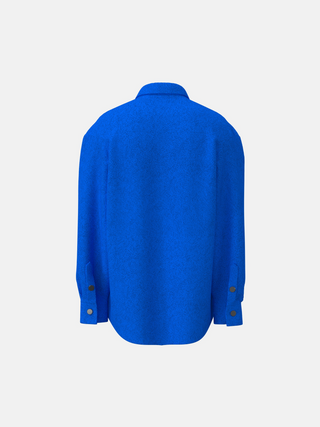 Oversize Fleece Shirt - Blue
