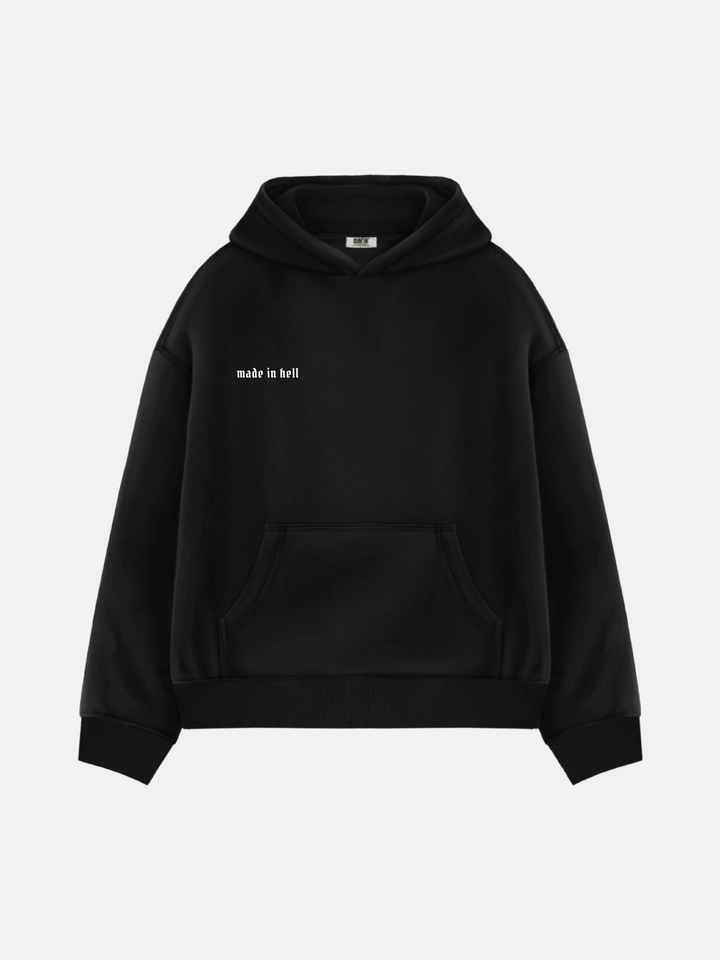 Oversize Made in Hell Hoodie - Black