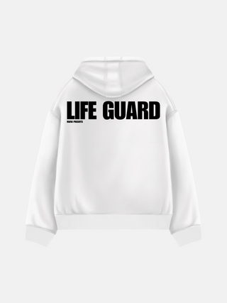 Oversize Life Guard Hoodie - White