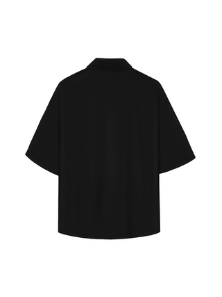 Oversize Soft Basic Shirt - Black