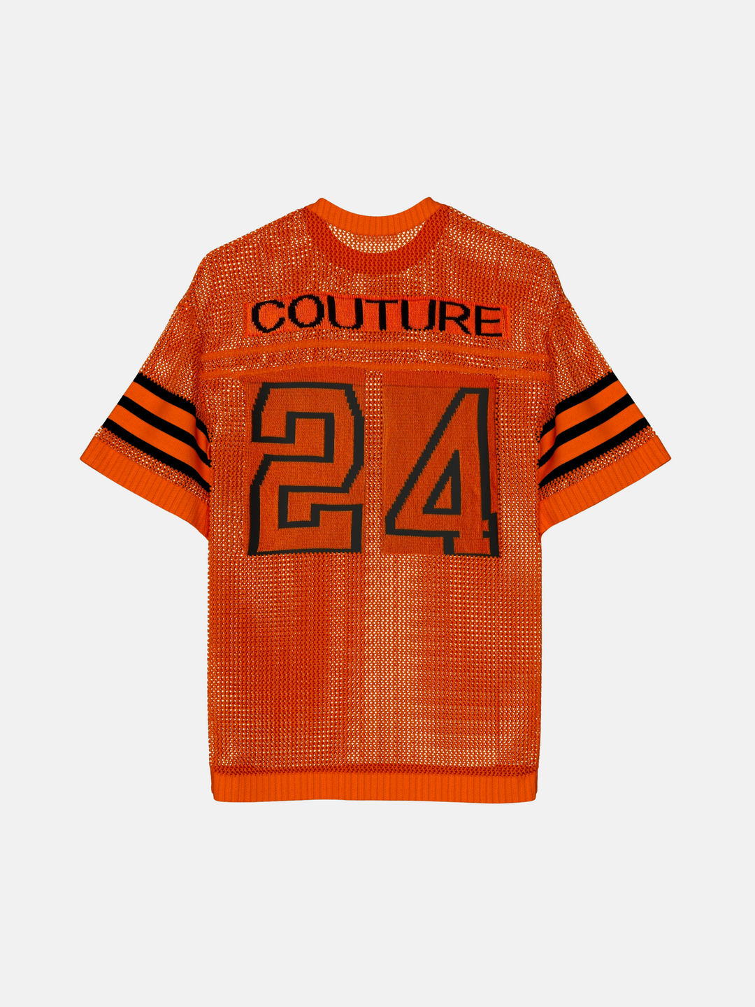 Louis Vuitton Black & Orange Knit Football Jersey