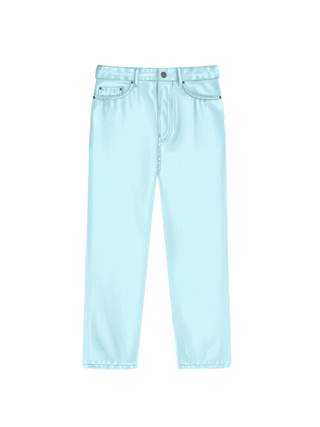 Loose Fit Baggy Jeans - Sky