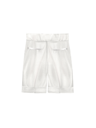 Loose Fit Detail Cloth Short - White