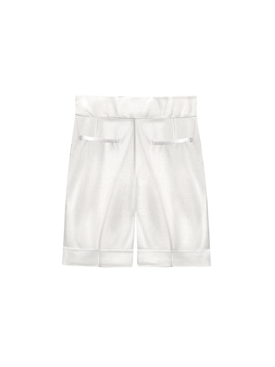 Loose Fit Detail Cloth Short - White