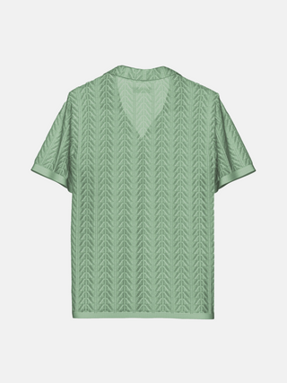 Oversize Detail Knit Shirt - Mint