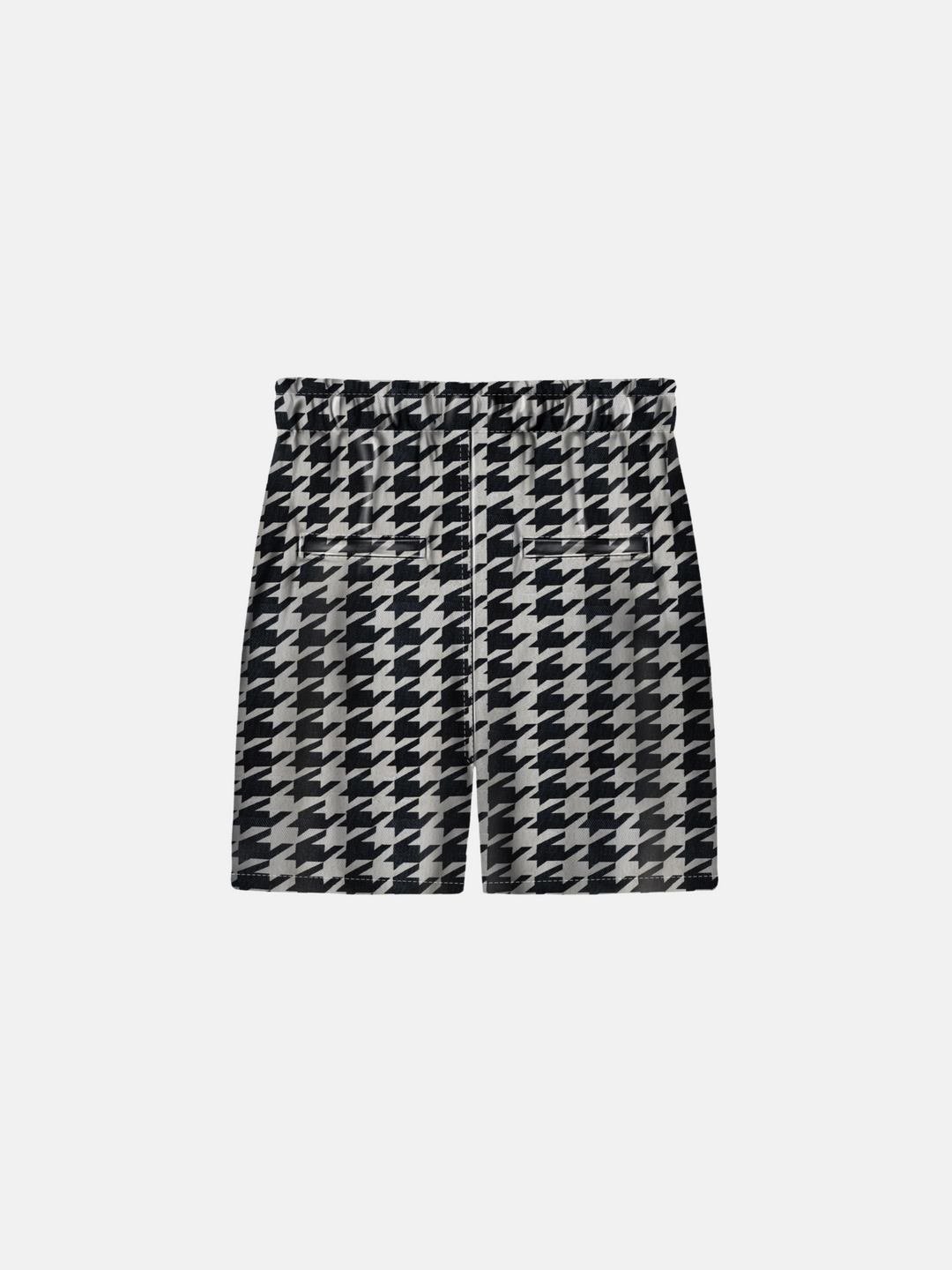 Loose fit Houndstooth Shorts - Black
